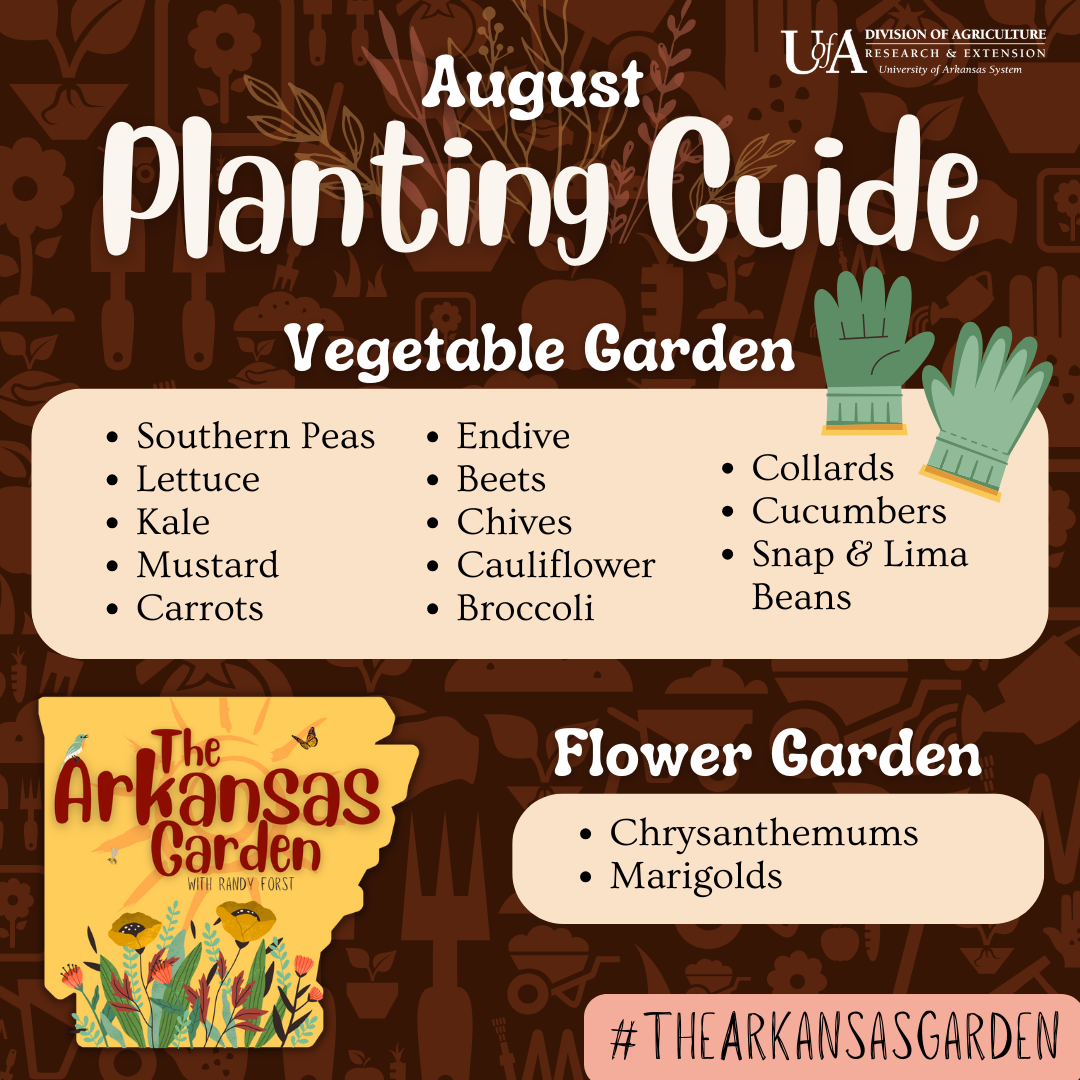 August Planting Guide - read text for what to plant