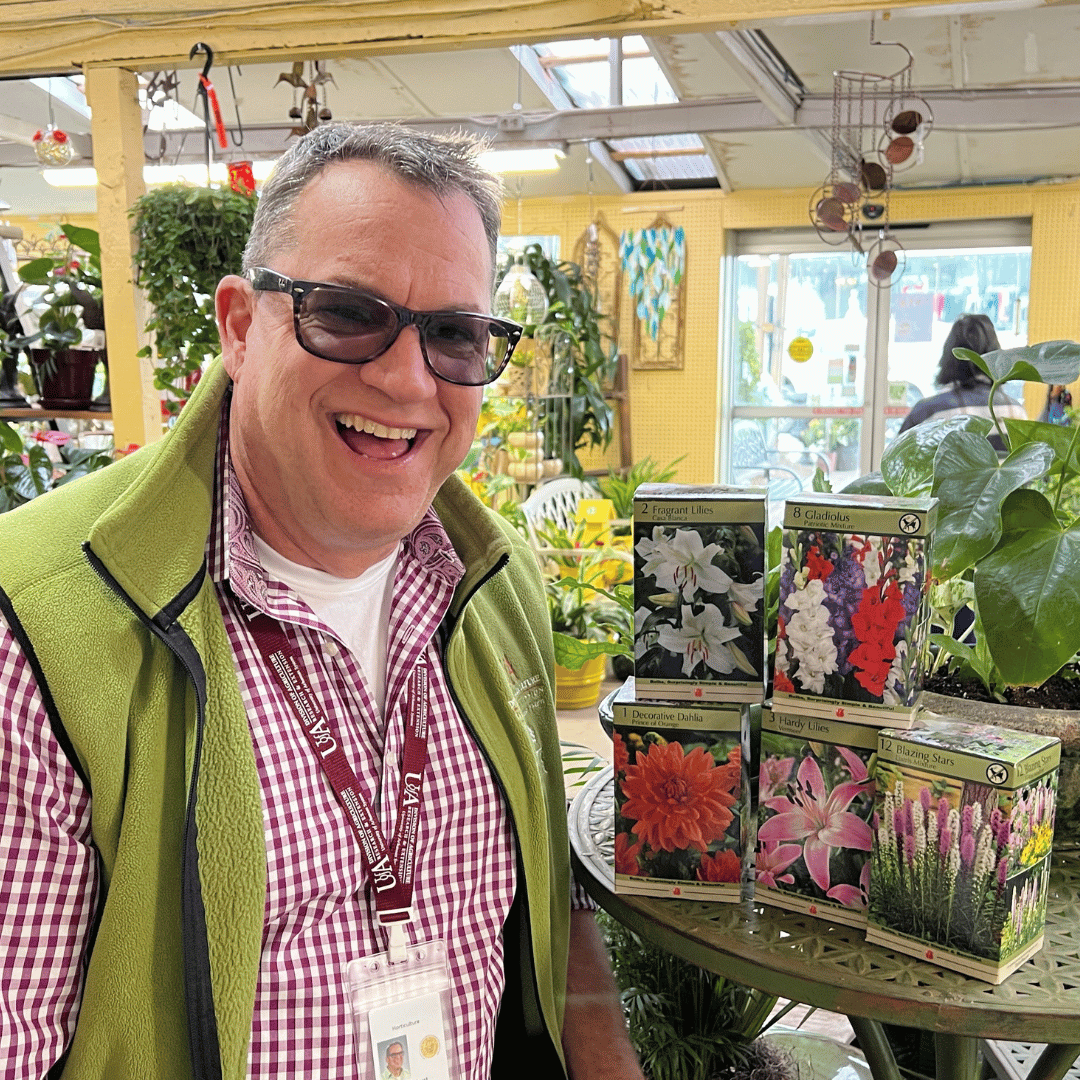 Randy Forst in a garden center