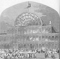 Drawing of 'Crystal Palace' glass greenhouse.