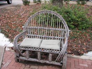 Picture of bentwood willow bench